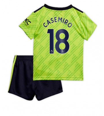 Manchester United Casemiro #18 Tredjedraktsett Barn 2022-23 Kortermet (+ Korte bukser)